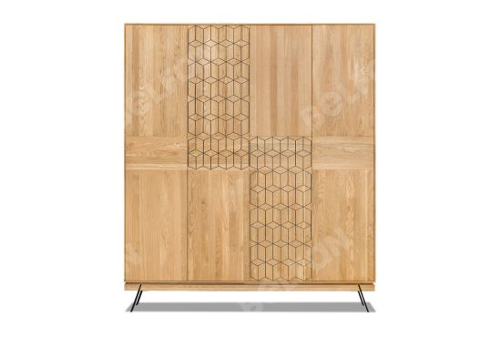 Шкаф для одежды 4-х дверный "Etna" с декором