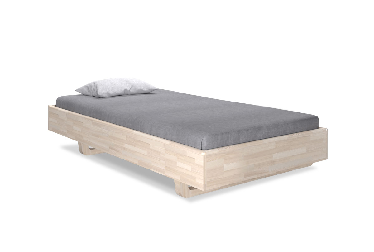 Кровать белая из массива дерева