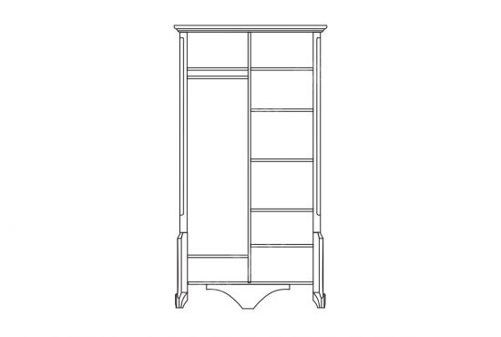 Классическая мебель шкаф для одежды
