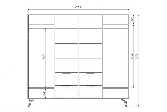 Шкаф для одежды шпон