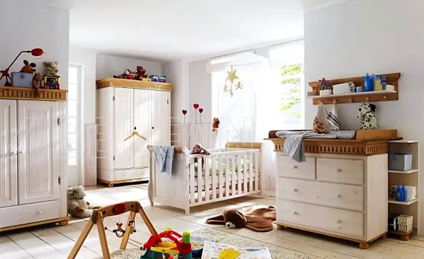 Детская «Мальта-Хельсинки» #2. Цвет: белый воск + антик Детская «Мальта-Хельсинки» #2