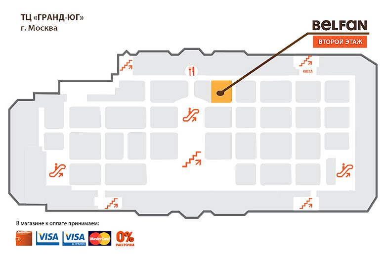 схема прохода BELFAN Design в TЦ «ГРАНД-ЮГ»