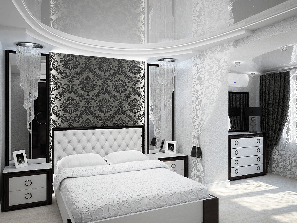 белая спальня в интерьере дизайн